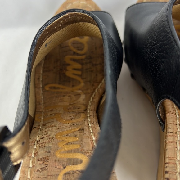 Black Sam Edelman Camilla Wedge with stud detail, sling back, size 9.5 - Picture 5 of 16